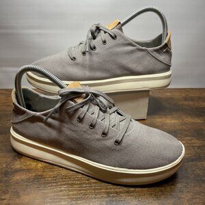OluKai Ki'Ihele Li Sneakers Womens 7.5 Gray Canvas Low Top Comfort Casual Shoe